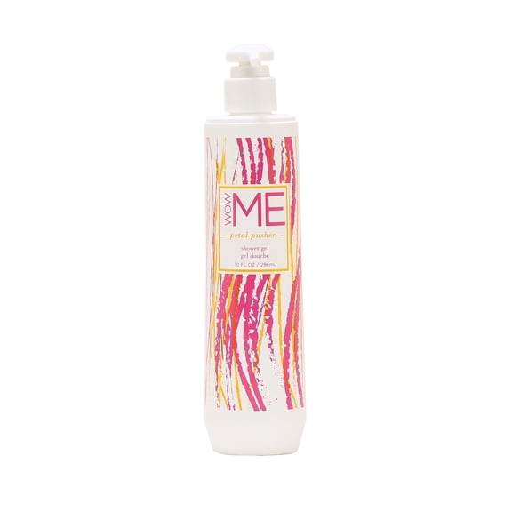 Wow Me Petal Pusher Shower Gel, 10 oz, Floral Scented Body Wash, Gentle Daily Cleansing Formula