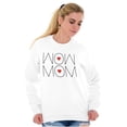 thumbnail image 1 of Wow Mom Cute Mothers Day Hearts Women Crewneck Sweatshirt Brisco Brands M, 1 of 6