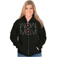 thumbnail image 1 of Wow Mom Cute Mothers Day Hearts Womens Plus Size Graphic Zipper Hoodie Brisco Brands 2X, 1 of 5