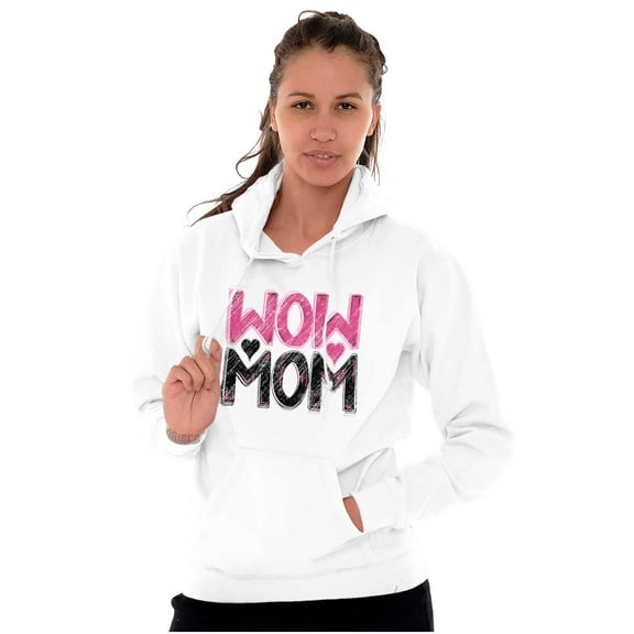 Wow Mom Freaking Awesome Mothers Day Women Plus Size Graphic Pullover Hoodie Brisco Brands 4X