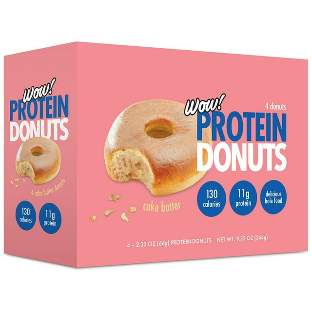 Wow Protein Donuts, 11 Grams of Protein, Cake Batter Protein Donuts, 4