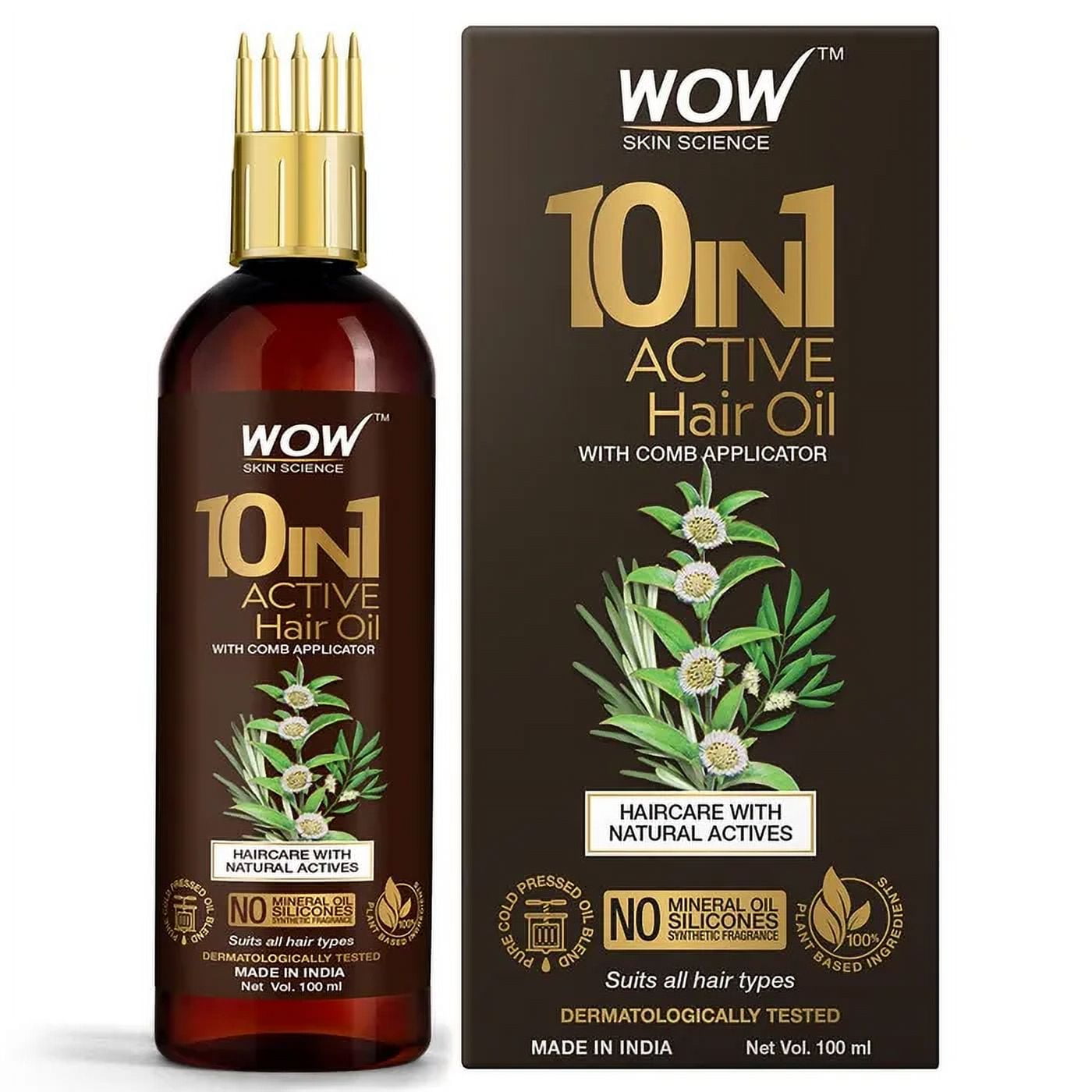 Wow Skin Science 10 in 1 Active Hair Oil, 100ml