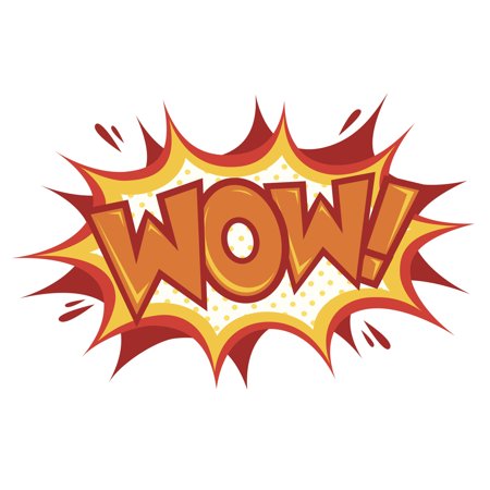 Wow Sound Effect Cool Wall Art Print Poster 18x12