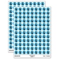 thumbnail image 1 of Wow Surprised Cat Teacher Student 200+ Round Stickers - Light Blue - Matte Finish - 0.50" Size, 1 of 3