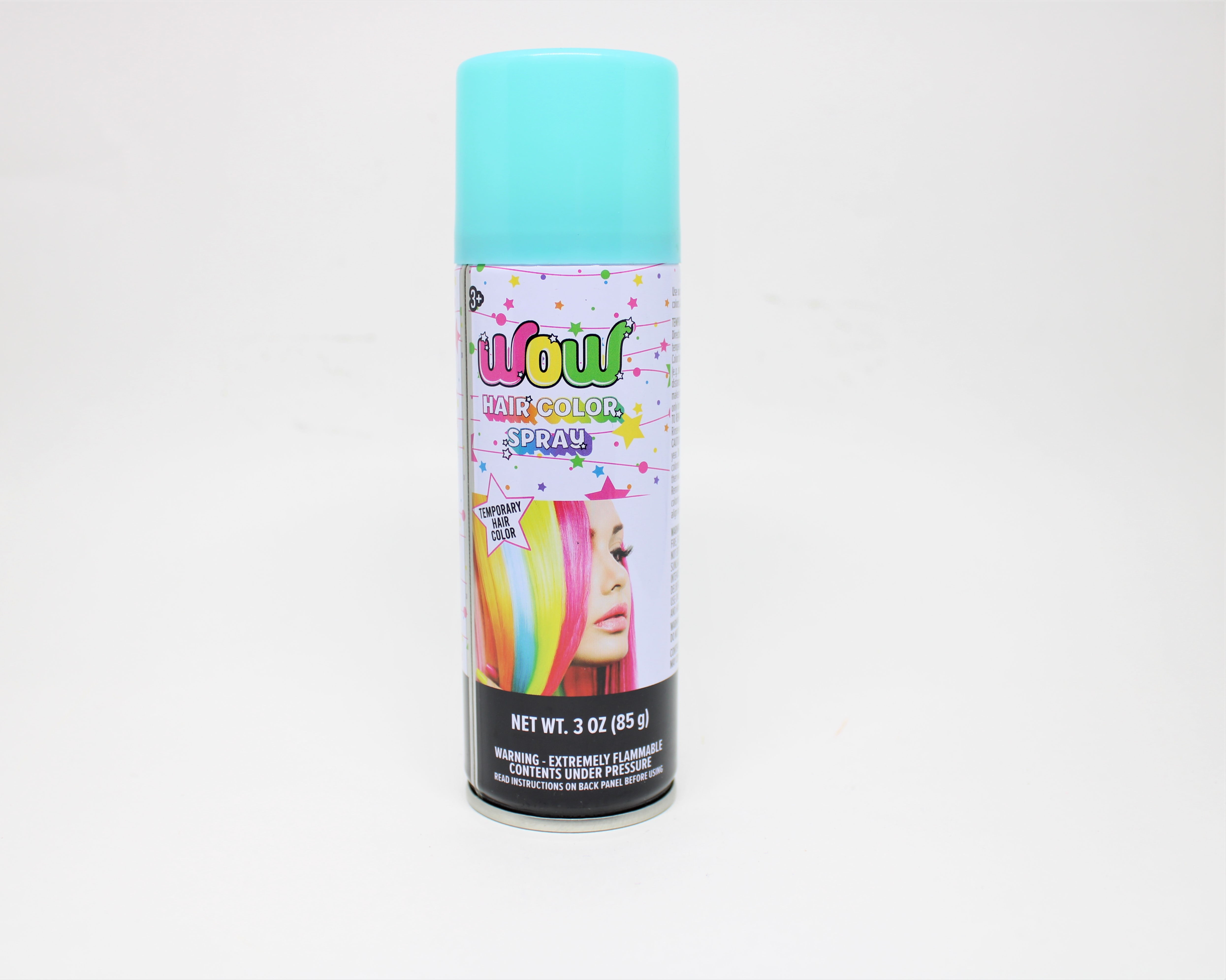 Wow Temporary Hair Color Spray, Fluorescent Blue