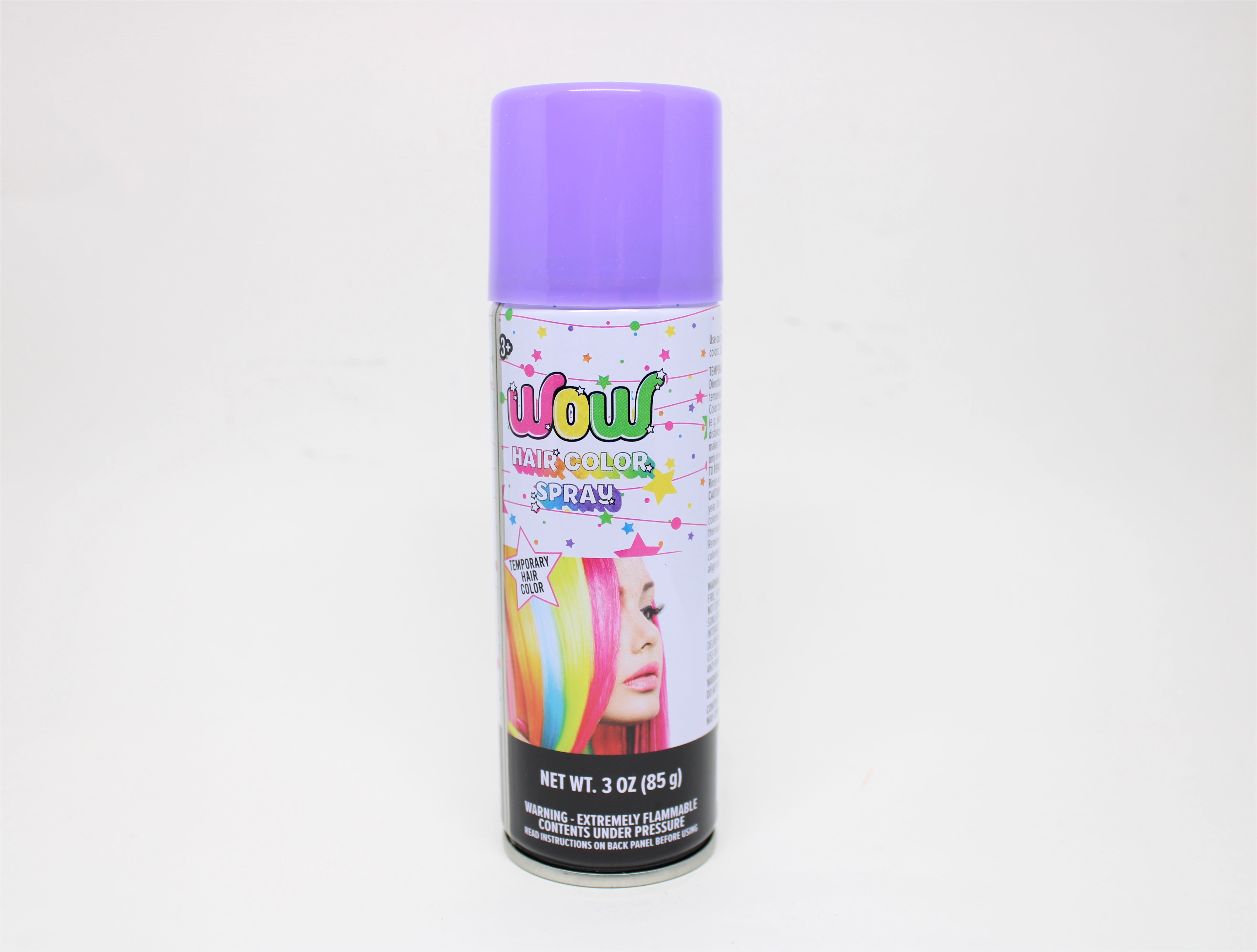 Wow Temporary Hair Color Spray, Fluorescent Purple
