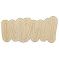 thumbnail image 1 of Wow Text Wood Shape Unfinished Piece Cutout Craft DIY Projects - 6.25 Inch Size - 1/4 Inch Thick, 1 of 7
