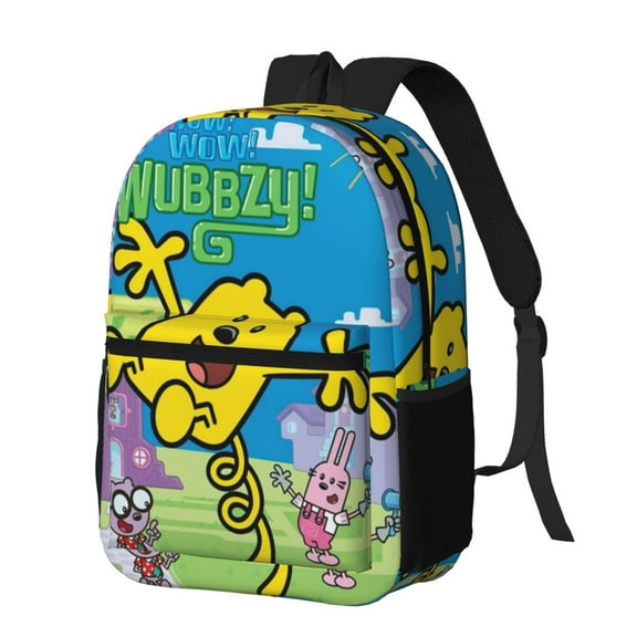 Wow! Wow! Cartoon Wubbzy! Backpack Casual Daypack Backpacks Large Capacity Shoulder Backpack For Outdoor Travel 17 Inch