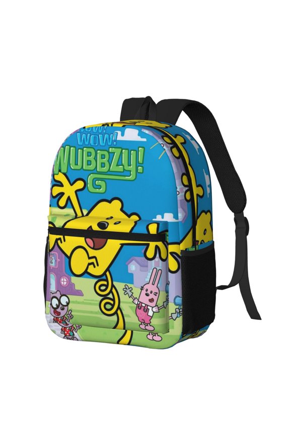 Wow! Wow! Cartoon Wubbzy! Backpack Casual Daypack Backpacks Large Capacity Shoulder Backpack For Outdoor Travel 17 Inch