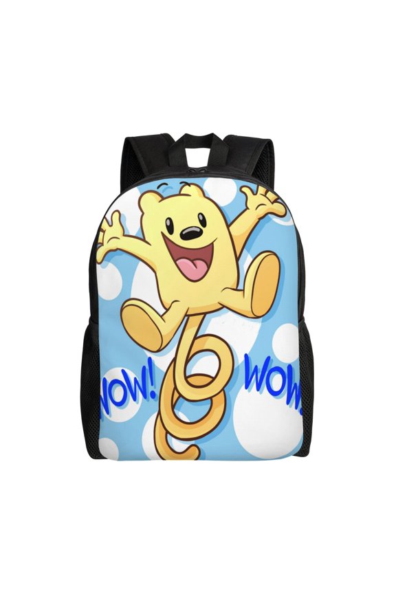 Wow Wow Wubbzy Backpack Aesthetic Large Capacity Laptop Bookbag College Travel Hiking School Daypack Rucksack