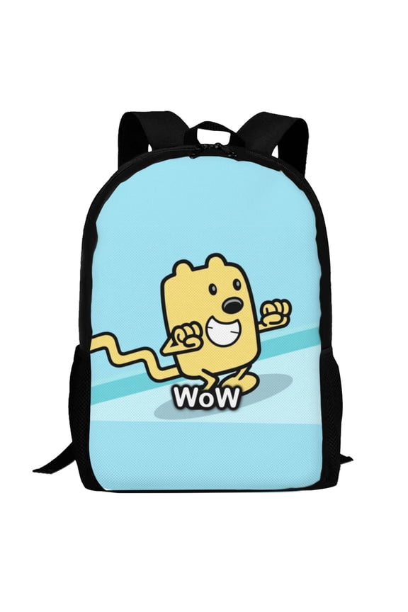 Wow Wow Wubbzy Backpack Laptop Outdoor Sport Travel Hiking Waterproof Backpack-Cartoon Printing Casual Shoulder Bag