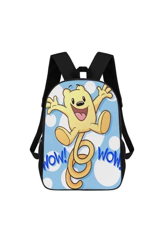 Wow Wow Wubbzy Backpack Large Capacity 17 Inch Laptop Bag Lightweight Daypack Bookbag for School College Travel Hiking Work
