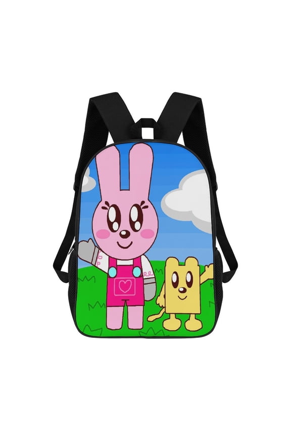 Wow Wow Wubbzy Backpack Large Capacity 17 Inch Laptop Bag Lightweight Daypack Bookbag for School College Travel Hiking Work