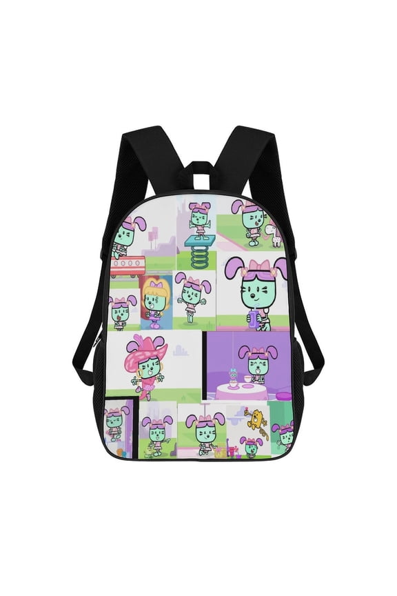 Wow Wow Wubbzy Backpack Large Capacity 17 Inch Laptop Bag Lightweight Daypack Bookbag for School College Travel Hiking Work