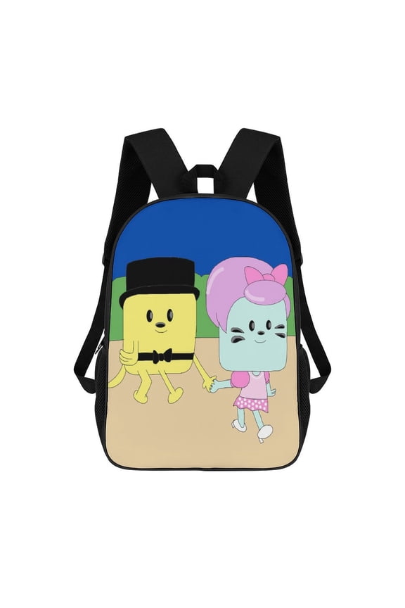 Wow Wow Wubbzy Backpack Large Capacity 17 Inch Laptop Bag Lightweight Daypack Bookbag for School College Travel Hiking Work