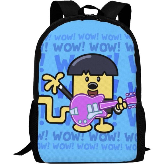 Wow Wow Wubbzy Casual Backpack Travel Laptop Bag Backpacks Large Capacity Adjustable Shoulders Bag Daypack