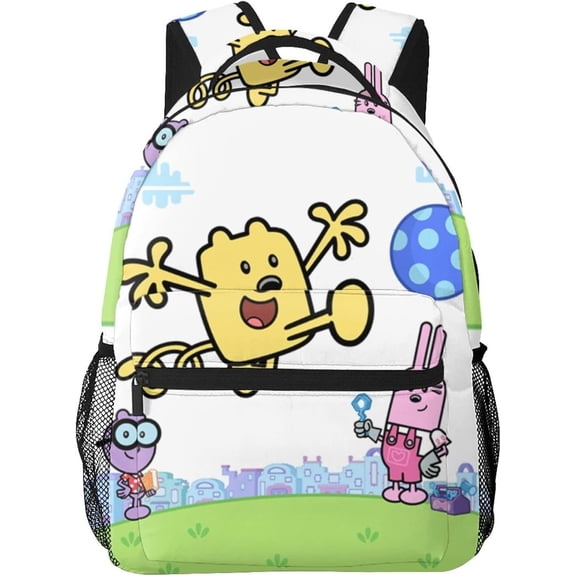 Wow Wow Wubbzy Lightweight Backpack Casual Daypack Large Capacity Backpacks Adjustable Shoulder Laptop Bags for Work Travel