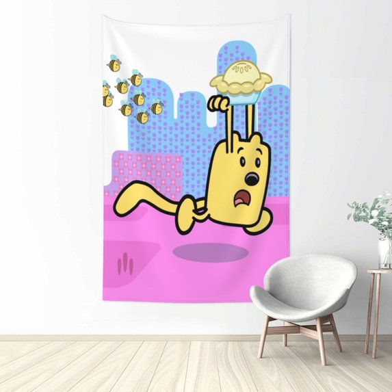 Wow Wow Wubbzy Tapestry Wall Hanging, Art Poster Decor Tapestries for Bedroom Living Room Dorm Home Party, 80"x60"