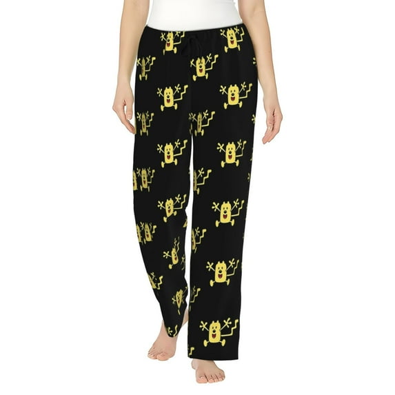 Wow Wow Wubbzy Women's Pajama Pants, Comfy All Over Print Lounge Pants Casual Sleepwear with Pockets & Drawstring