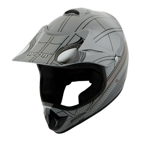 Wow! Youth Kids Motocross BMX MX ATV Dirt Bike Helmet HJOY Spider Black