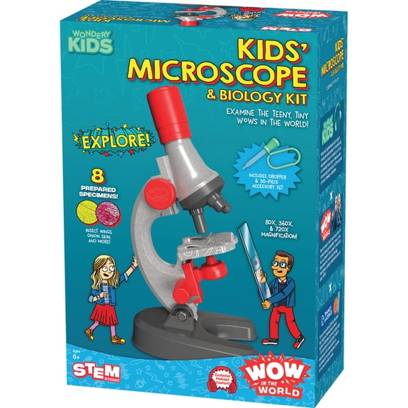 Wow in the World: Kids' Microscope & Biology Kit, (Hardcover)