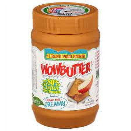 WowButter Tastes Just Like Peanut Butter toasted Soy Spread Creamy -- 17.6 oz Pack of 2
