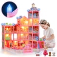 WowSmile 5-Story Doll House with LED Lights, Dolls, Furnitures ...