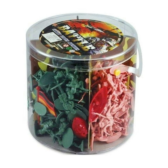 WowToyz Military Figures in Carry Bucket - 200-Piece Set