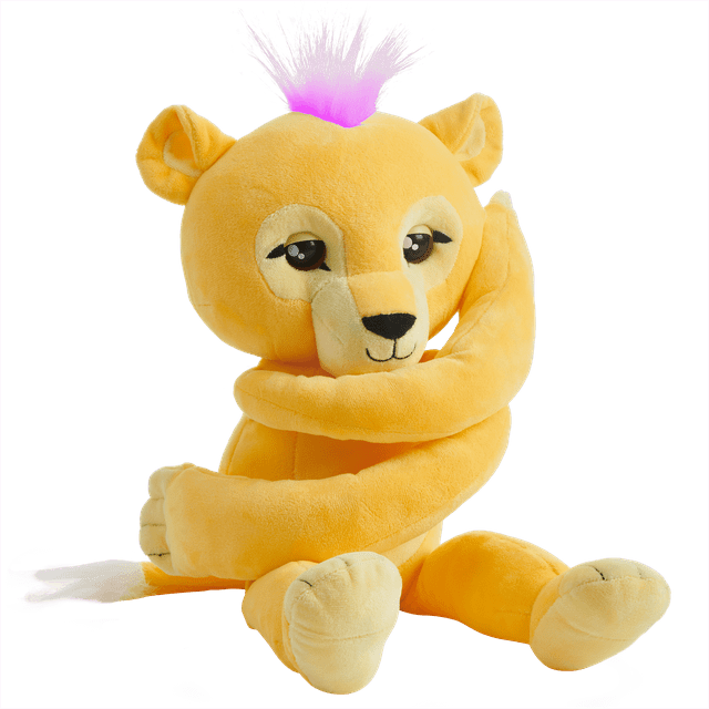 WowWee Fingerlings Hugs - Sam (Yellow) - Interactive Plush Lion