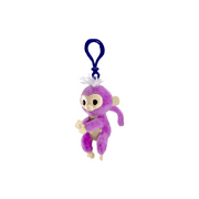 WowWee Fingerlings Plush Hugger Clip On Monkey Key Chain Color Purple
