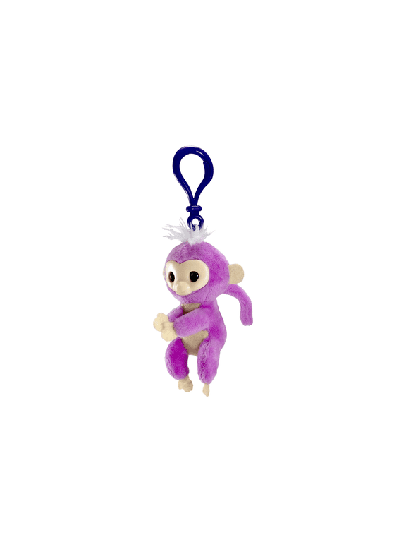 WowWee Fingerlings Plush Hugger Clip On Monkey Key Chain Color Purple