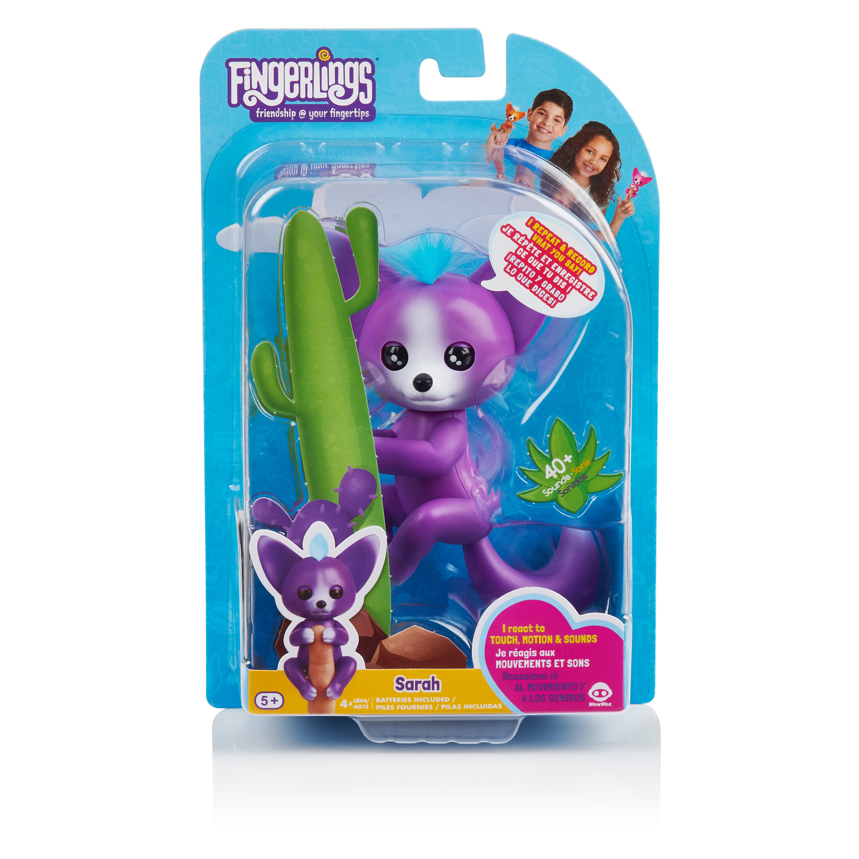 WowWee USA Fingerlings Purple & Blue Baby Fox - image 1 of 8