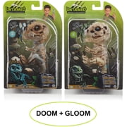 WowWee Untamed Skeleton by Fingerlings Raptor & T-Rex Interactive Collectible Dinosaur | Gloom Sand + Doom Ash