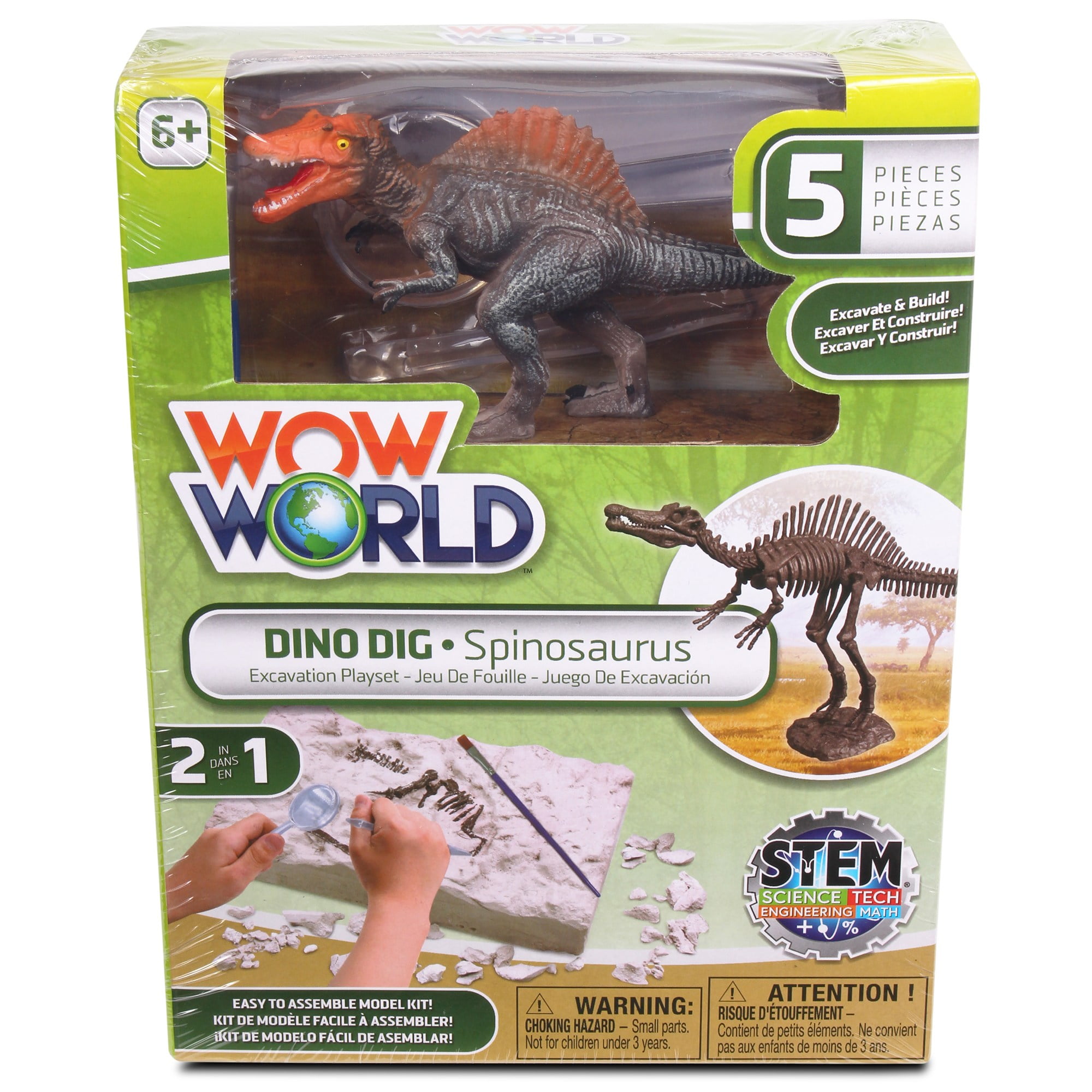 WowWorld: Dino Dig - Spinosaurus - All-In-One Dinosaur Skeleton