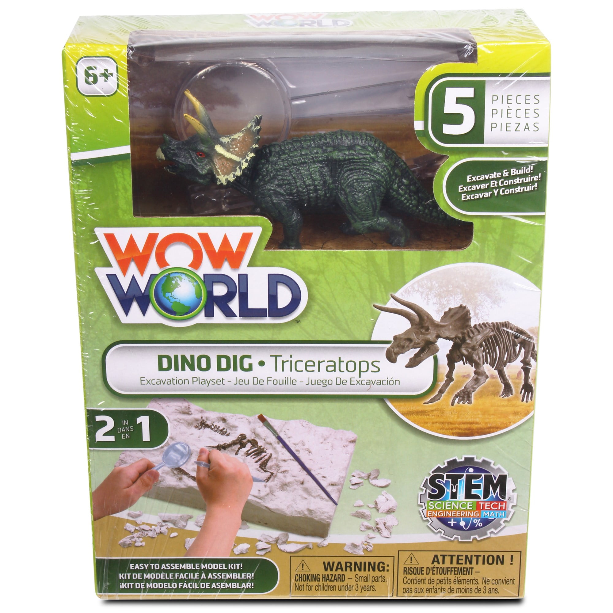 WowWorld: Dino Dig - Triceratops - All-In-One Dinosaur Skeleton ...