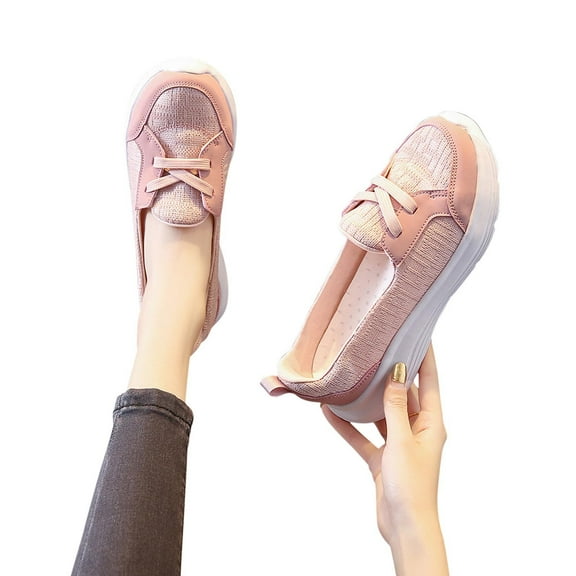 Wowcloth All-Season Casual Women's Shoes – Breathable Low-Cut Flat Design with Comfortable Walking Shoes for Daily Wear & Outdoor Activities