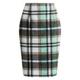 thumbnail image 1 of Wowcloth Autumn and Winter High Waisted Slit Bodycon Knee Length Midi Skirt,Women's Pencil Skirt Plaid Skirt, 1 of 4
