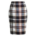 thumbnail image 1 of Wowcloth Autumn and Winter High Waisted Slit Bodycon Knee Length Midi Skirt,Women's Pencil Skirt Plaid Skirt, 1 of 4