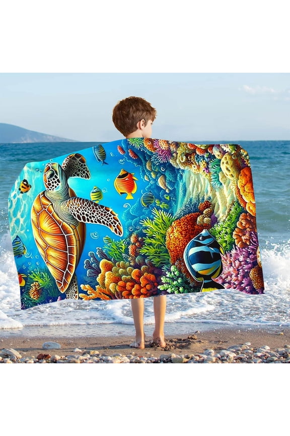 Clearance 150x75cm Sea Turtle Blanket,Turtle Decor Throw Blanket,Gifts for Girls and Boys,Shawl Beach Towel