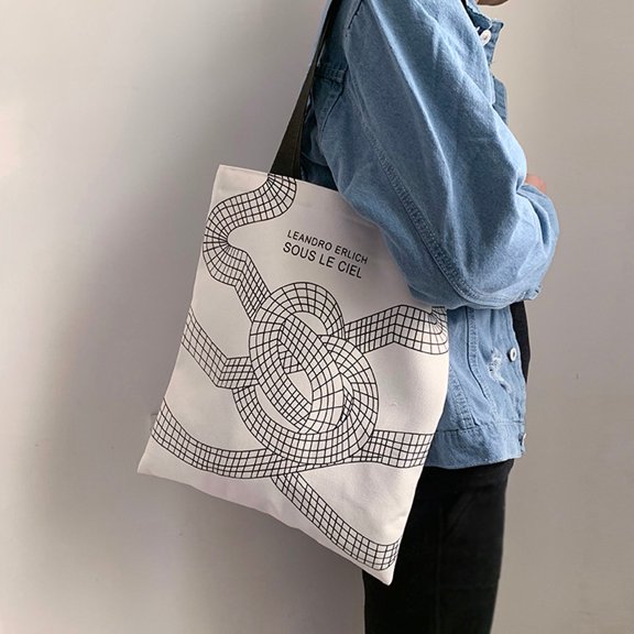 Wowcloth Clearance Fashion Women Canvas,Printing Art,Reusable Shoulder Bags Handle Shopping Bags,Large Capability,Simple and Convenient