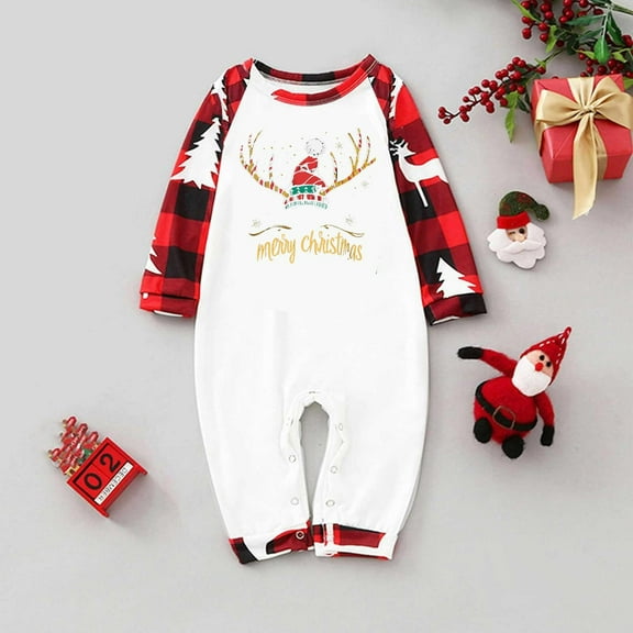 Wowcloth Family Matching Pajama Set, Cozy Printed Long Sleeve and Pants, Soft 2-Piece Loungewear for Christmas Holidays and Family Gatherings