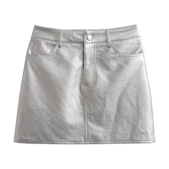 Wowcloth Fashion Women's Sexy Slim Leather Skirt Short Skirt with High Pack and Hips