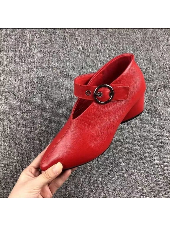 French Heel Pointed Toe Flats for Women – Slip-On Fashion Shoes with Vintage Style & Casual Everyday Wear Footwear