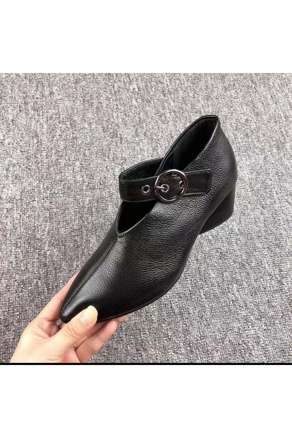French Heel Pointed Toe Flats for Women – Slip-On Fashion Shoes with Vintage Style & Casual Everyday Wear Footwear