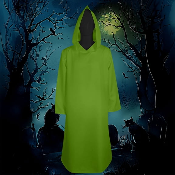Wowcloth Halloween Medieval - Style Hooded Cloak - Women's Long - Sleeve Solid Gown for Parties & Cosplay