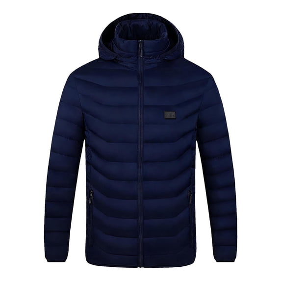 Wowcloth Heated Jacket for Women, Solid Color with Control Heating, Long Sleeve Hooded Design and Double Zipper Pockets, Casual Outdoor Wear for Winter and Daily Activities