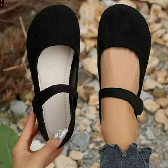 Wowcloth Mary Jane Flat Shoes for Women – Fashionable Buckle Strap Slip-On Design with Casual Versatile Style for Summer Vacation & Everyday Outfits