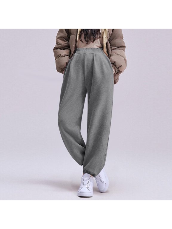 Maternity Casual Pants for Women, Relaxed Fit with Wide Leg and Cuffed Ankle, High Waist with Belly Support for Everyday Wear in All Seasons