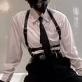 thumbnail image 1 of Wowcloth Men's Sensual Chest Harness, Dual-sided PU and Leather Straps for Adult Performance and Role Play, Compatible with T-Shirts and Shirts, 1 of 5