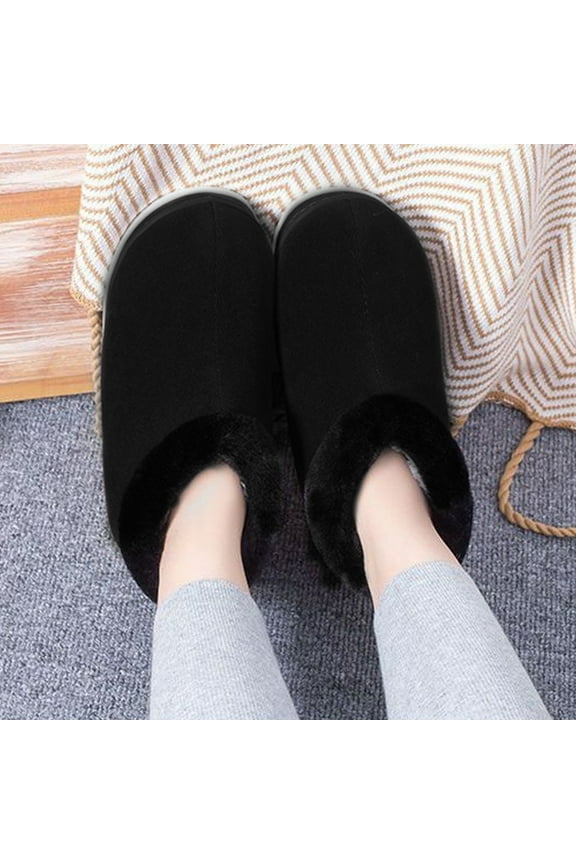 Plush Lined Corduroy Booties for Women – Cozy Thick-Sole Slip-On with Snug Heel Support for Indoor & Outdoor Comfort